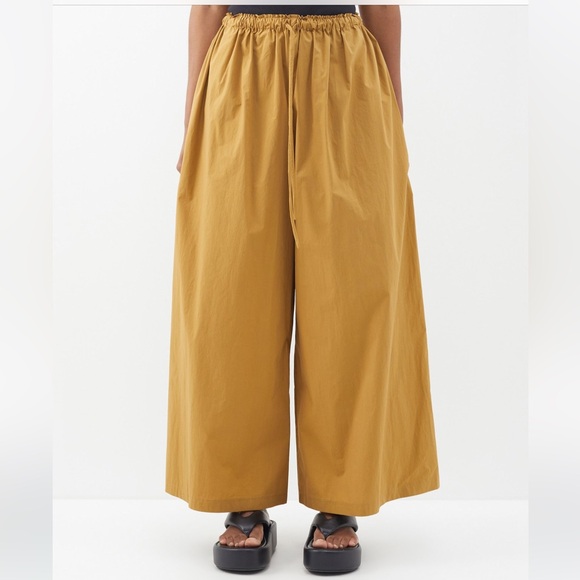 RAEY WIDE LEG COTTON POPLIN MEGA TROUSERS WITH DRAWSTRING - Picture 2 of 5